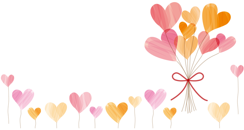 ハートの風船の画像